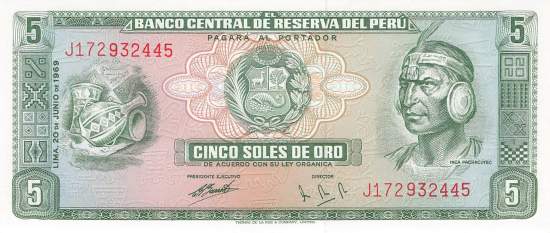 5 Soles de Oro 1969